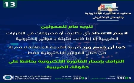 الضرائب توضح أهمية الالتزام بإصدار الفواتير الإلكترونية عبر الإنفوجراف