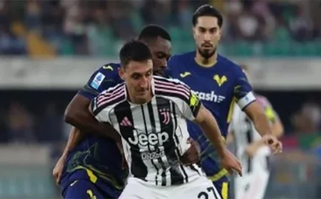 تعادل مثير بين هيلاس فيرونا ويوفنتوس 1-1 في الدوري الإيطالي