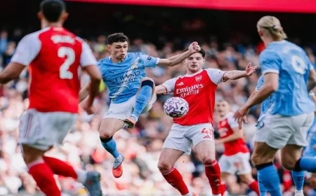 آرسنال ومانشستر سيتي ينهيان المواجهة بالتعادل 1-1 في الدوري الإنجليزي الممتاز