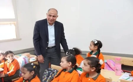 محافظ المنيا يتفقد مدارس المحافظة لضمان سير العملية التعليمية بنجاح