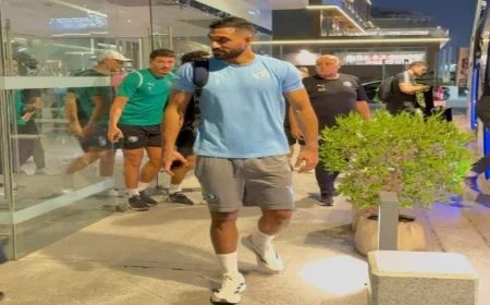 بعثة بيراميدز تستعد لمواجهة الأهلي السعودي بمغادرة الفندق لخوض أول التدريبات
