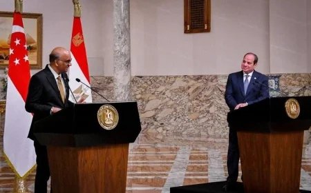 الرئيس السيسي ونظيره السنغافوري يوقعان مذكرات تفاهم لتعزيز التعاون المشترك