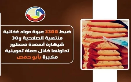 ضبط 3300 عبوة من المواد الغذائية الفاسدة في البحيرة