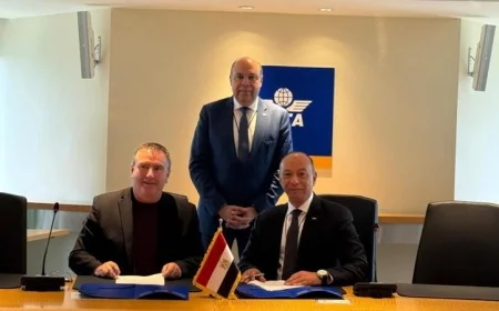 وزير الطيران يوقع مذكرة تفاهم تاريخية مع الاتحاد الدولي للنقل الجوي اياتا