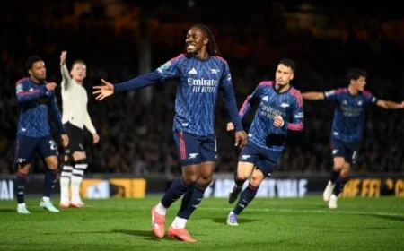 أرسنال يتألق بثنائية رائعة ويضمن التأهل على حساب بورت فايل في كأس الكاراباو الإنجليزي
