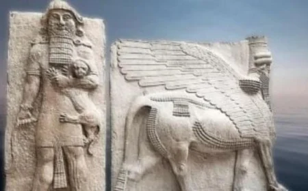 اكتشاف تمثال ثور آشوري مجنح يضيء تاريخ العراق القديم