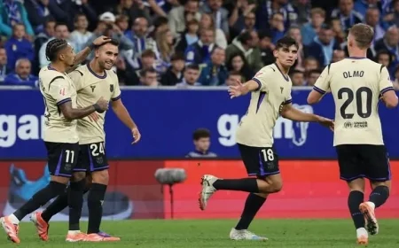 برشلونة يتفوق على ريال أوفييدو بنتيجة 3-1 في الدوري الإسباني