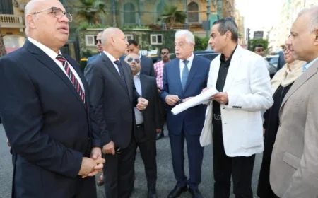 فودة وصابر يراقبان تقدم أعمال التطوير في منطقة القاهرة الخديوية