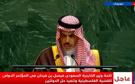 مؤتمر حل الدولتين: فرصة تاريخية للسلام كما يصرح وزير الخارجية السعودي