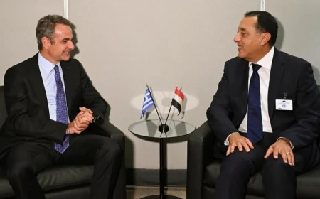 رئيس الوزراء يؤكد اهتمام مصر بتعزيز شراكات قوية ومتميزة مع اليونان