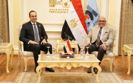 السبكي يناقش تعزيز التكامل الصناعي والتكنولوجي مع رئيس الهيئة العربية للتصنيع