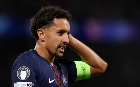 غياب ماركينيوس يضرب باريس سان جيرمان في مواجهة الإصابات لعدة أسابيع