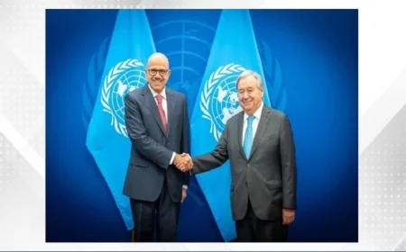 وزير الخارجية البحريني يلتقي أمين عام الأمم المتحدة لتعزيز التعاون المشترك