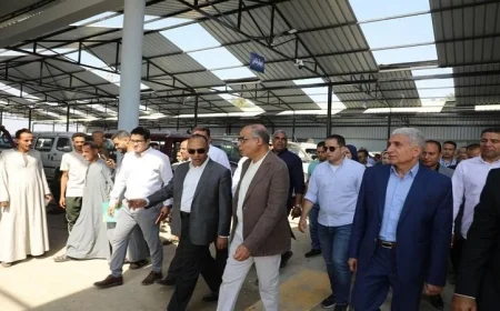 محافظ المنيا يفتتح مجمع مواقف حديث في مدينة المنيا بتكلفة 11 مليون جنيه