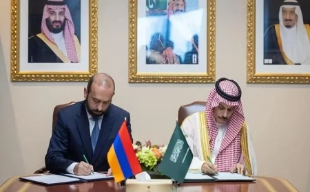 السعودية وأرمينيا تعززان التعاون بتوقيع مذكرة تفاهم للمشاورات السياسية