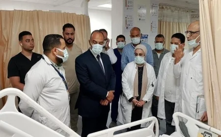 محافظ المنيا يوجه بمتابعة مصابي حادث أتوبيس سمالوط عبر نائبه والسكرتير العام