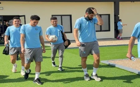 تدريبات بيراميدز الأولى في كيجالي استعدادا لمواجهة قوية ضد الجيش الرواندي