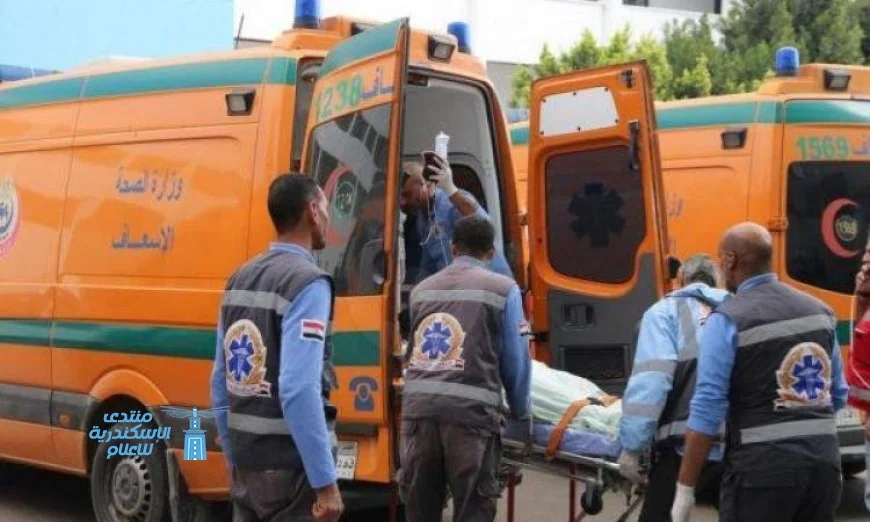 مصرع شخص وإصابة 6 آخرين في حادث انقلاب ميكروباص على الطريق الزراعي بالبحيرة