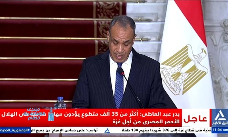 عبدالعاطي يؤكد دعم 35 ألف متطوع لجهود الهلال الأحمر المصري لإغاثة غزة