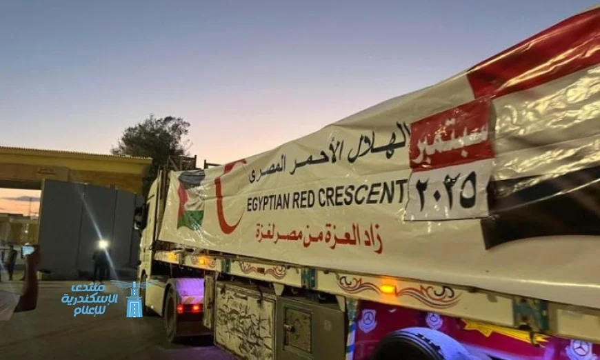 قافلة زاد العزة الـ33 للهلال الأحمر تقدم 2800 طن من المساعدات لغزة