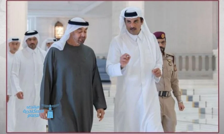 أمير قطر ورئيس الإمارات يناقشان تطورات الأوضاع الإقليمية والدولية