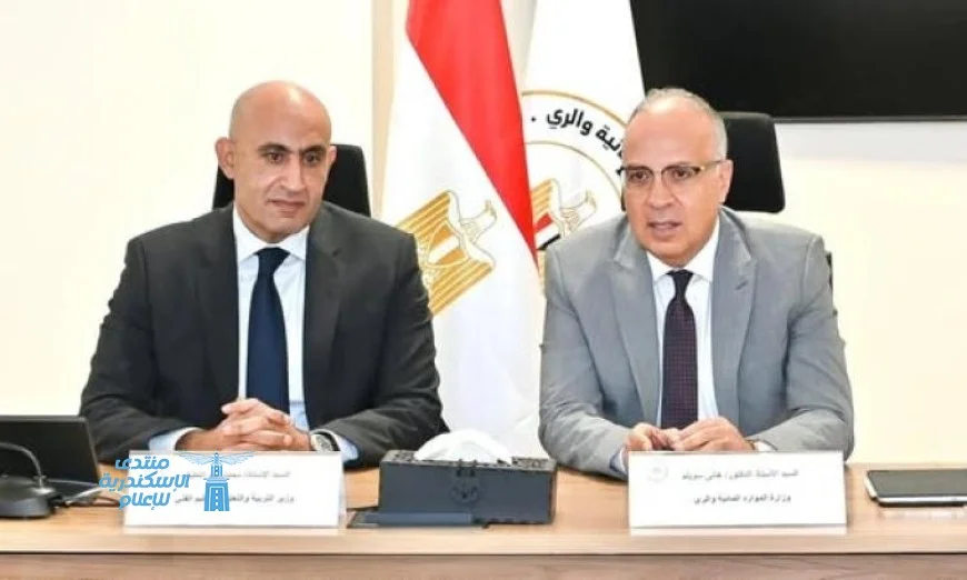 سويلم وعبد اللطيف يناقشان أحدث تطورات إنشاء مدارس تكنولوجيا الري المهنية الفنية
