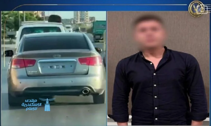 القبض على شخص زعم أن ضابط شرطة يقود سيارة بدون لوحات معدنية