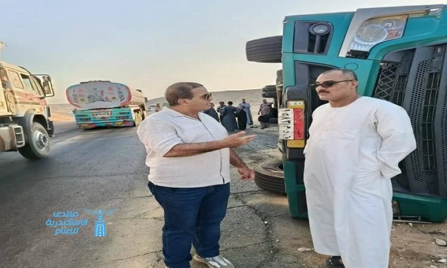 محافظ الأقصر يتابع عن كثب حادث انقلاب تانك بوتاجاز في أرمنت
