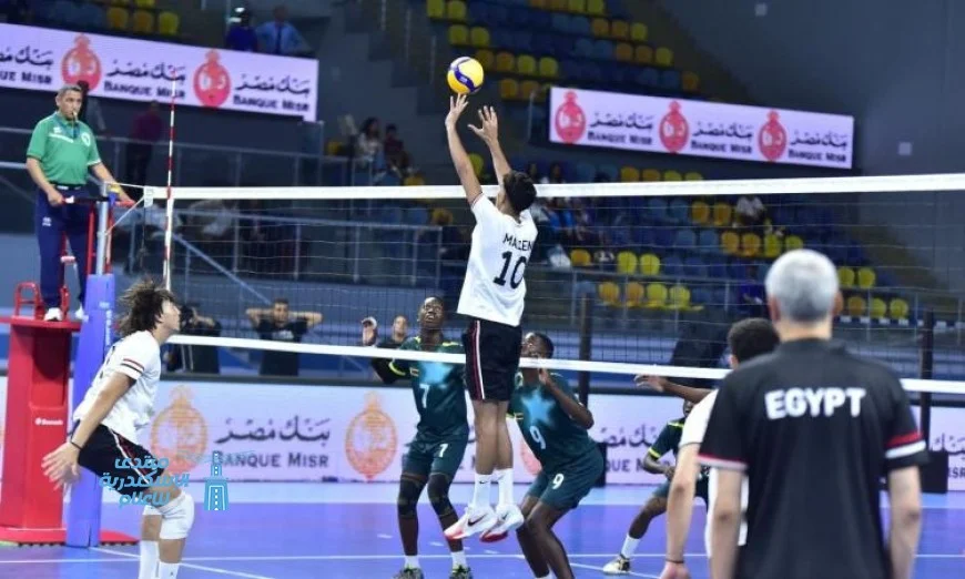 انتصار منتخب شباب الطائرة على زيمبابوي في بداية بطولة إفريقيا بالقاهرة