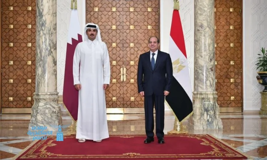 السيسي وأمير قطر يؤكدان أهمية رؤية مشتركة لتعزيز العمل العربي الجماعي