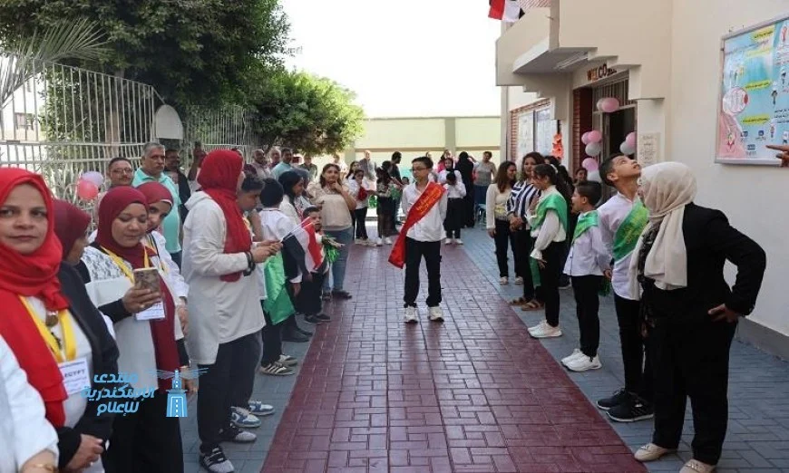 افتتاح محافظ المنيا للصيانة النهائية في مدرسة أبناء الثورة الابتدائية