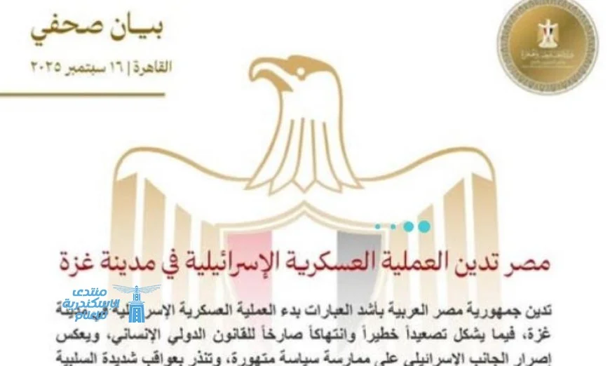 مصر تستنكر الهجوم العسكري الإسرائيلي في غزة