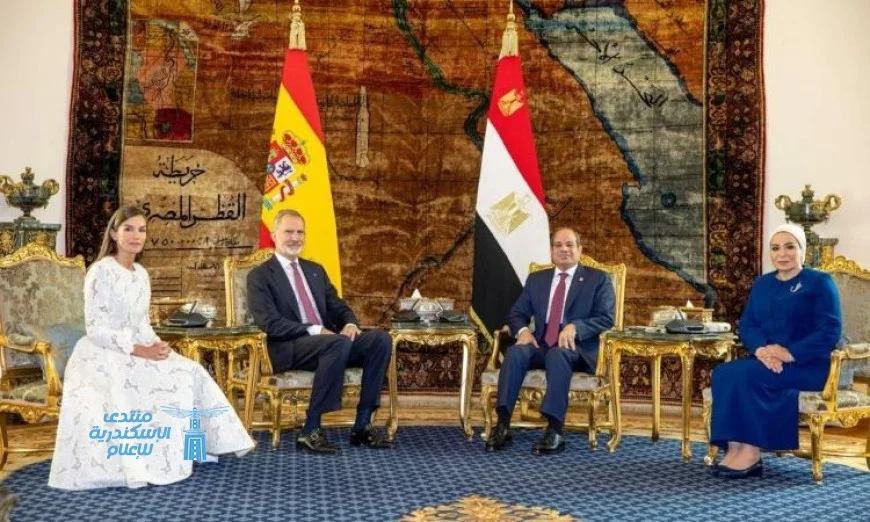 انتصار السيسي تبدي فرحتها باستقبال ملكة إسبانيا في مصر