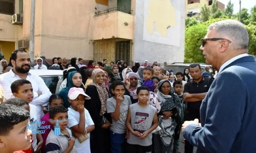 تفقد محافظ أسوان لمدرسة محمد الدمرداش لمتابعة تقدم العملية التعليمية