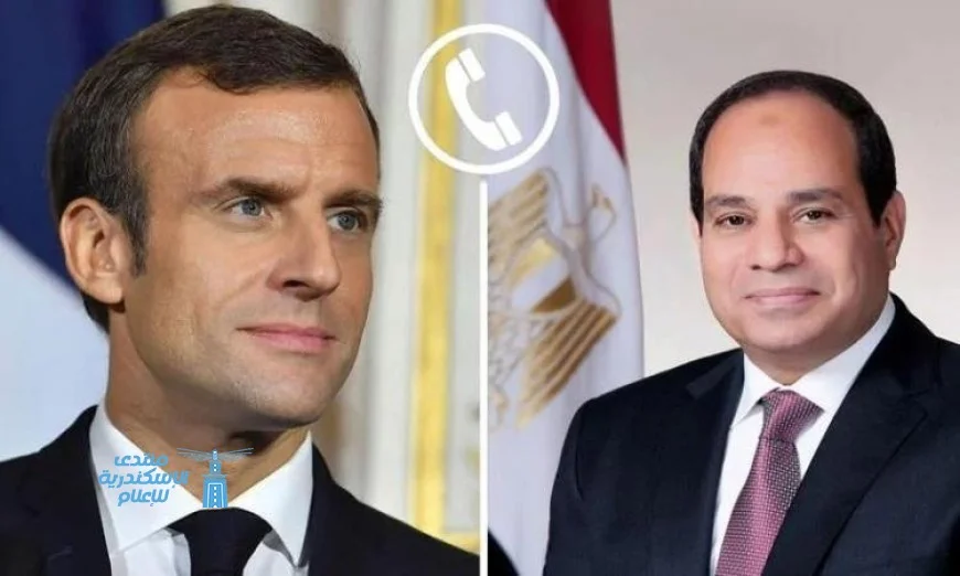 السيسي وماكرون يناقشان الخطوات التحضيرية لمؤتمر حل الدولتين لتعزيز السلام