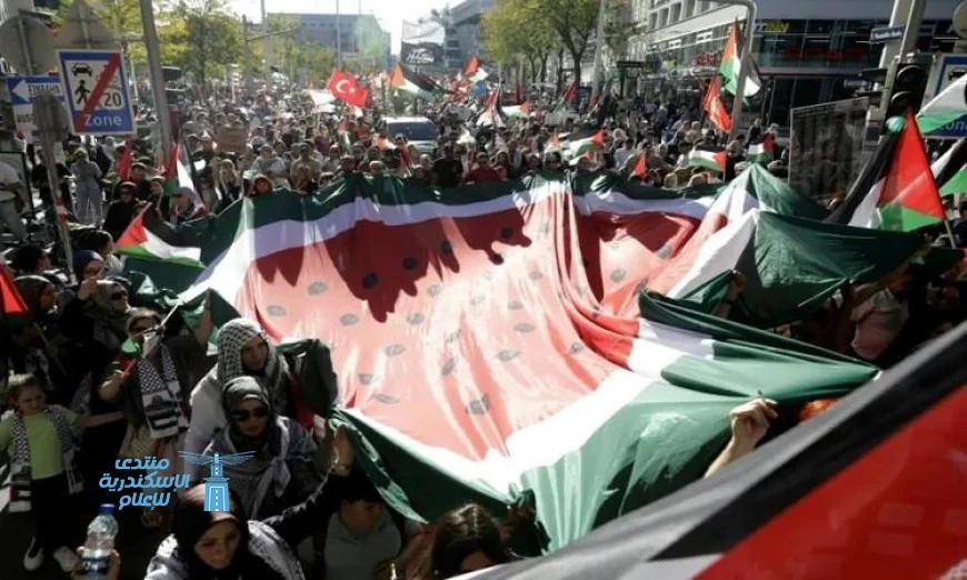 آلاف المتظاهرين في فيينا يحتجون ضد الهجوم الإسرائيلي على غزة