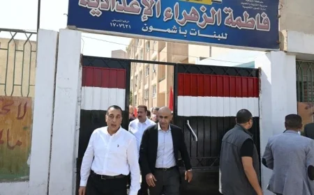 مدبولي يفاجئ الجميع بتغيير مسار جولته في المنوفية وتفقد مدرسة فاطمة الزهراء بأشمون