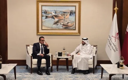 عبد الغفار ووزير الصحة القطري يناقشان سبل تعزيز التعاون الصحي بين البلدين