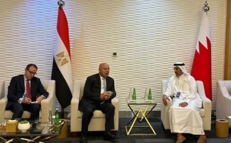 بحث الوزير تدعيم التعاون مع نظيره البحريني في النقل والمواصلات والاتصالات