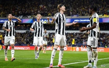 نيوكاسل يكتسح يونيون سانت جيلواز برباعية تاريخية في الدوري الأوروبي