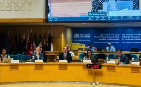 قنديل يساهم في تعزيز الصحة العالمية بالمشاركة في الاجتماع الإقليمي الثاني والسبعين  لمنظمة الصحة العالمية