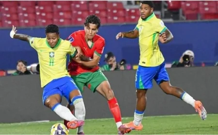 انتصار المغرب على البرازيل 2-1 يؤهله لدور الـ16 في كأس العالم للشباب