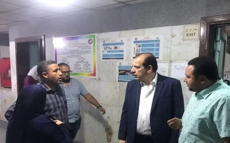 نائب وزير الصحة يزور مستشفى كفر الزيات بالغربية زيارة تفقدية مفاجئة