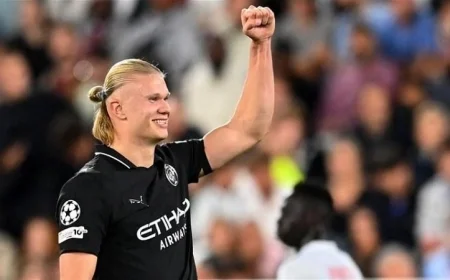 هالاند على وشك كسر رقم ميسي القياسي في دوري أبطال أوروبا