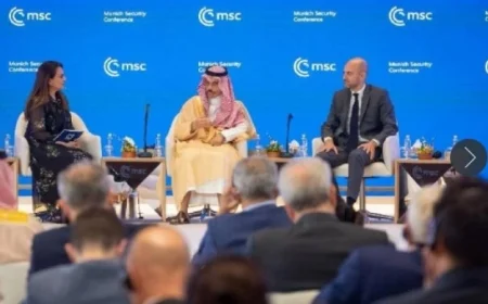 مشاركة وزير الخارجية السعودي في جلسة حوارية لتعزيز السلام بين فلسطين وإسرائيل