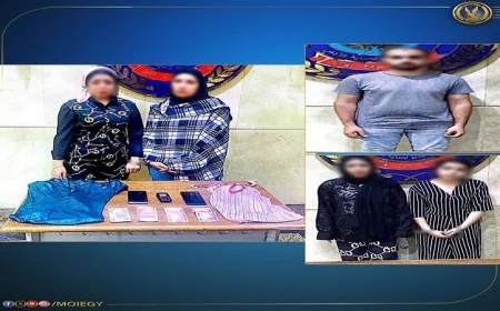 القبض على مجموعة تتكون من شخصين و5 سيدات بتهمة ممارسة أعمال منافية للآداب مقابل مالي