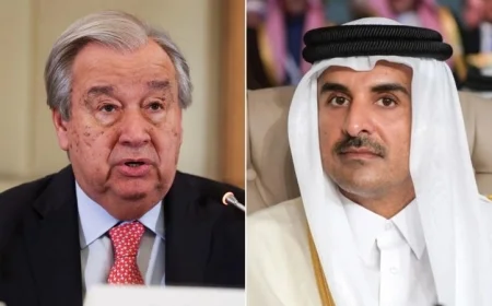 جوتيريش يعرب عن امتنانه لدور قطر المحوري في إنهاء الحرب في غزة