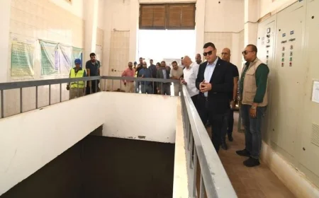 وزير الإسكان يتفقد محطة رفع الصرف الصحي ابني بيتك 5 في حدائق أكتوبر