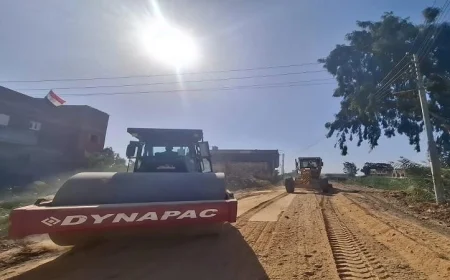 تحديث ورفع كفاءة الطرق بقرى مركز دمنهور لتحقيق تنمية مستدامة
