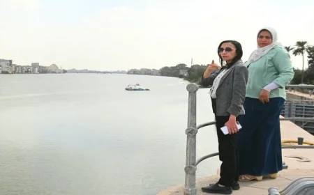 محافظ البحيرة تتفقد مناسيب المياه بقناطر إدفينا في مركز رشيد